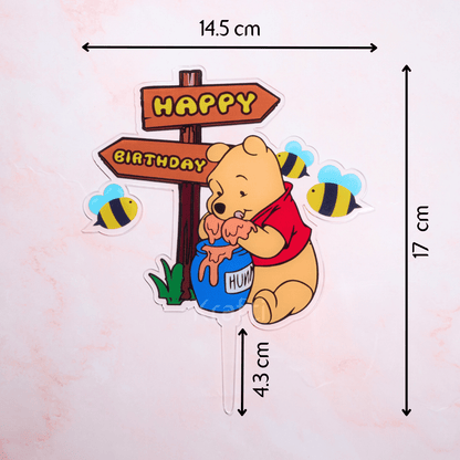 Winnie the Pooh Acrylic Cake Topper